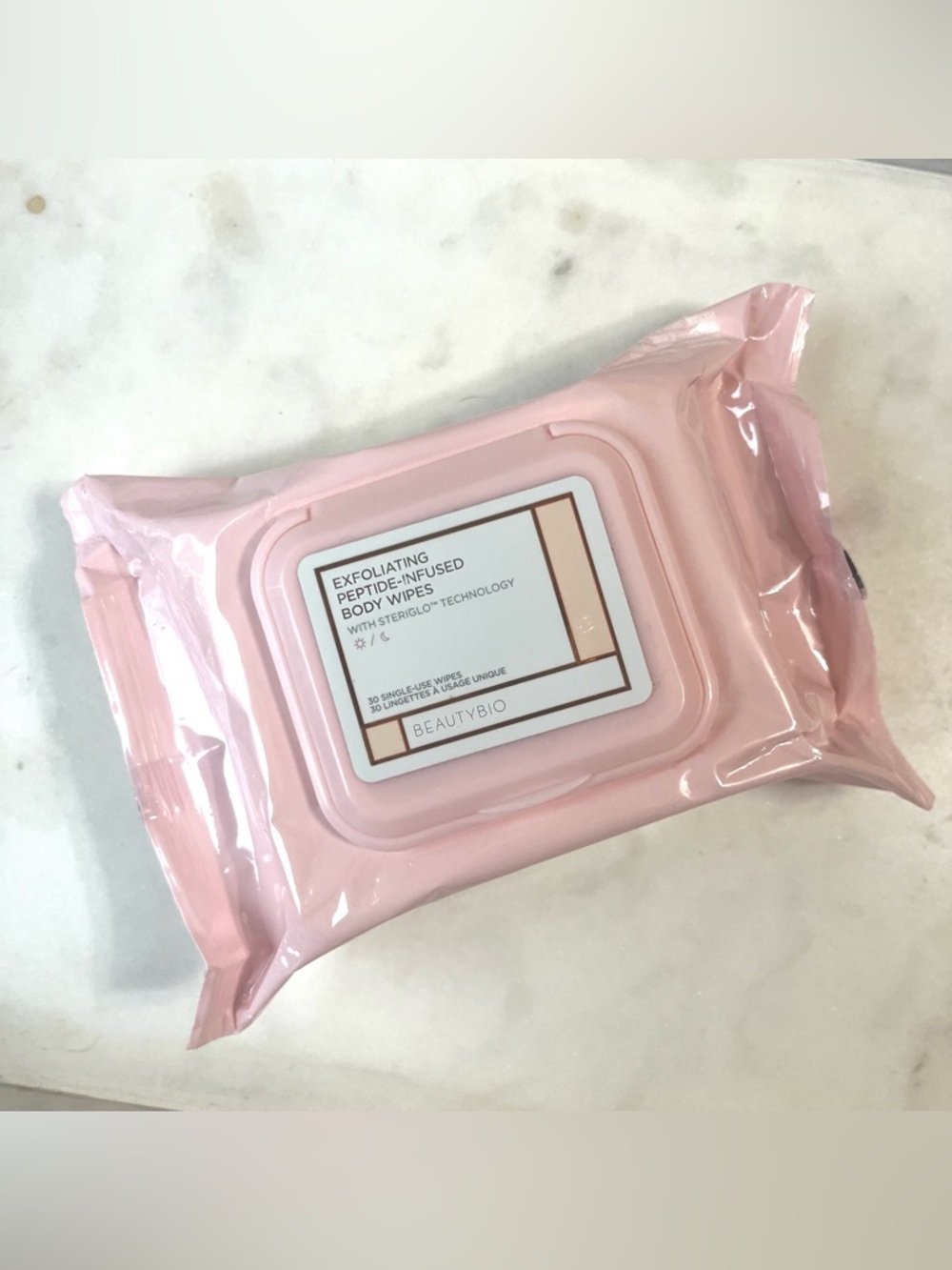 💜 BEAUTYBIO Exfoliating Peptide Infused Body Wipes